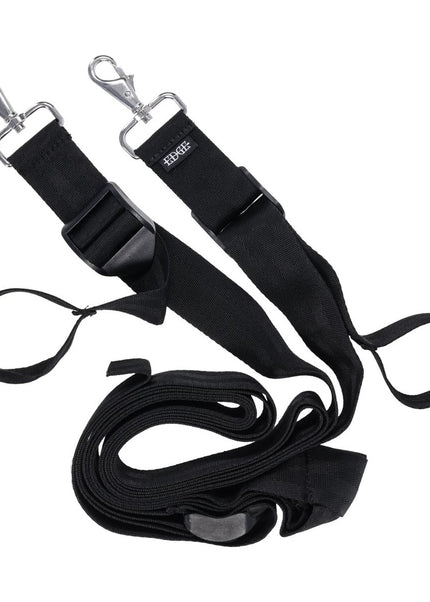 EDGE Adjustable Door Restraints - Black Restraints (Cuffs not included)