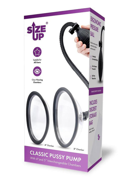 Size Up Classic Pussy Pump with 2 Chambers - Vagina Pump with 2 Interchangeable Chambers