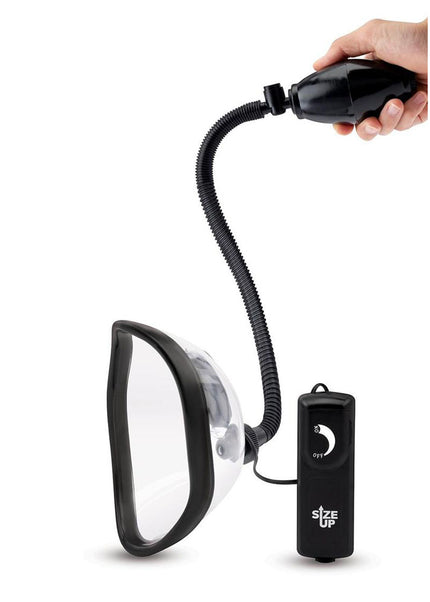 Size Up Vibrating Pussy Pump - Clear Vibrating Vagina Pump
