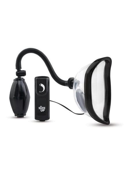 Size Up Vibrating Pussy Pump - Clear Vibrating Vagina Pump