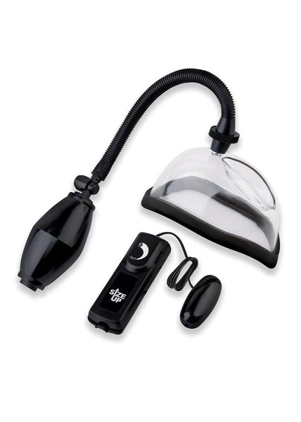 Size Up Vibrating Pussy Pump - Clear Vibrating Vagina Pump