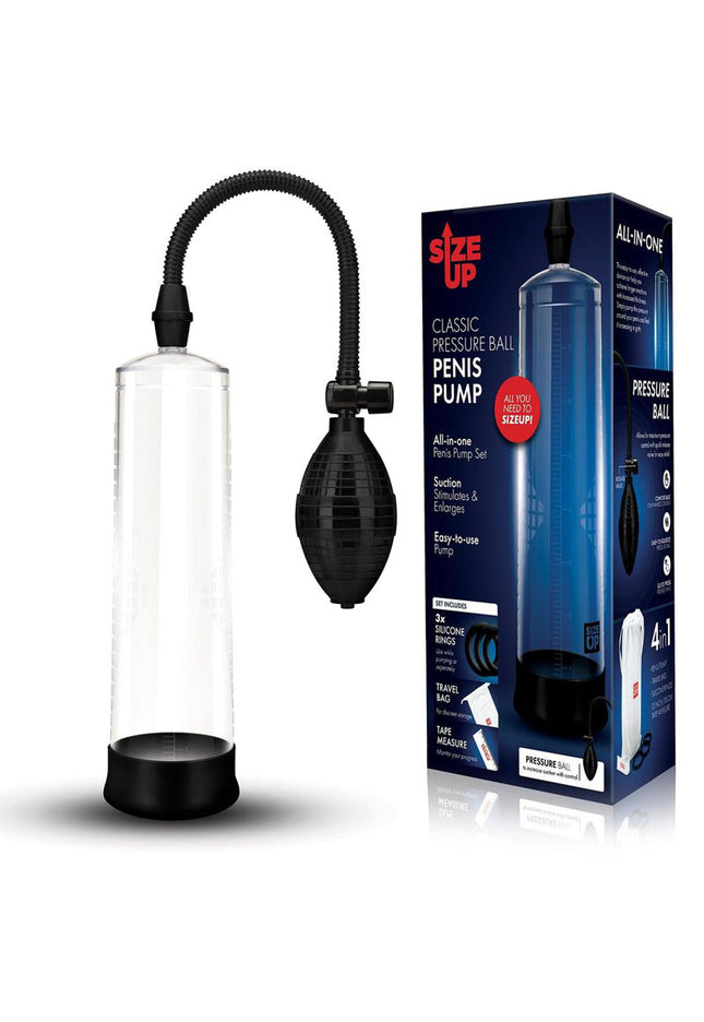 Size Up Classic Ball Penis Pump - Clear Penis Pump