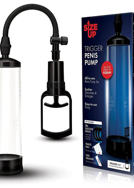 Size Up Trigger Penis Pump - Clear Penis Pump