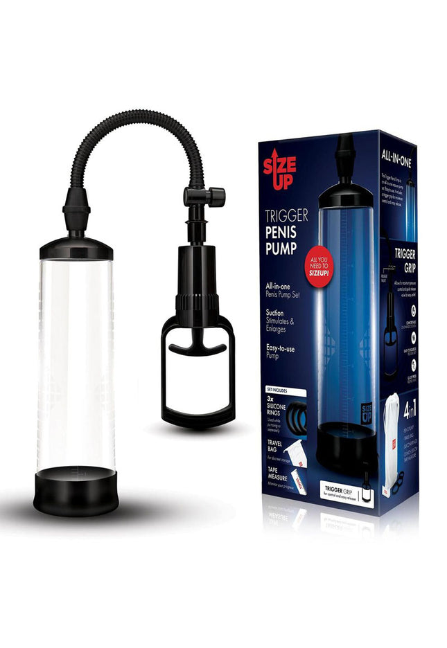 Size Up Trigger Penis Pump - Clear Penis Pump