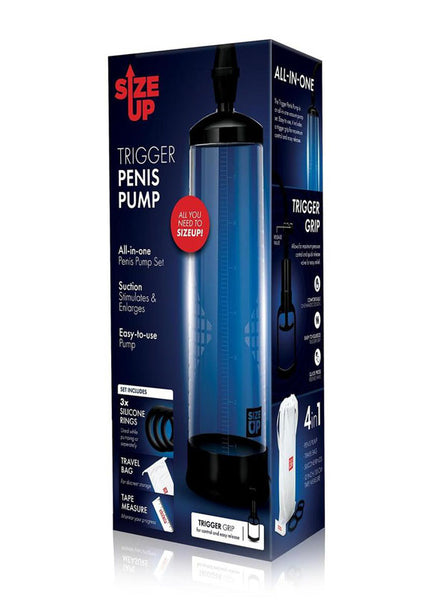 Size Up Trigger Penis Pump - Clear Penis Pump