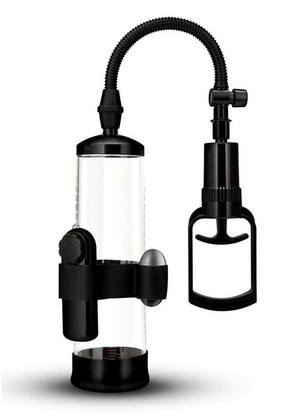 Size Up Vibrating Trigger Penis Pump - Clear Vibrating Penis Pump