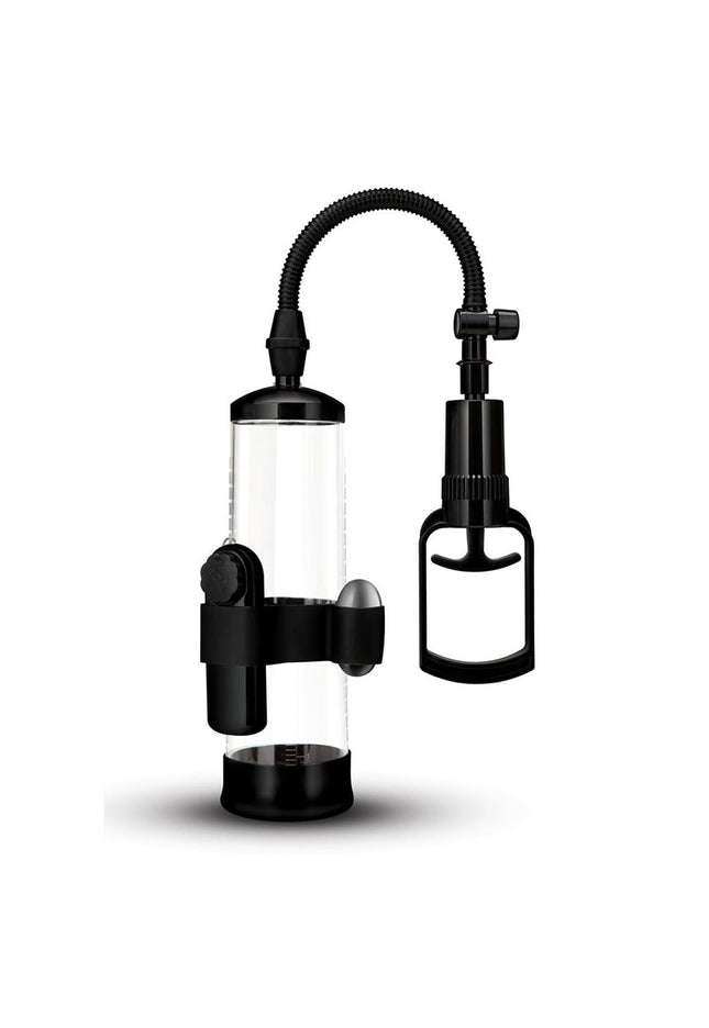 Size Up Vibrating Trigger Penis Pump - Clear Vibrating Penis Pump