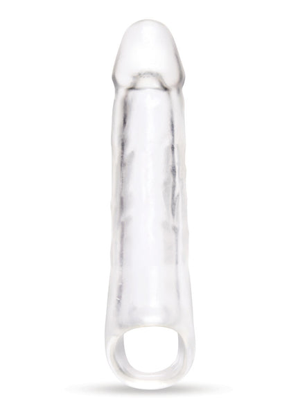 Size Up 3 Inch See-Thru Penis Extender with Ball Loop - Clear 7.6 cm (3'') Penis Extension Sleeve