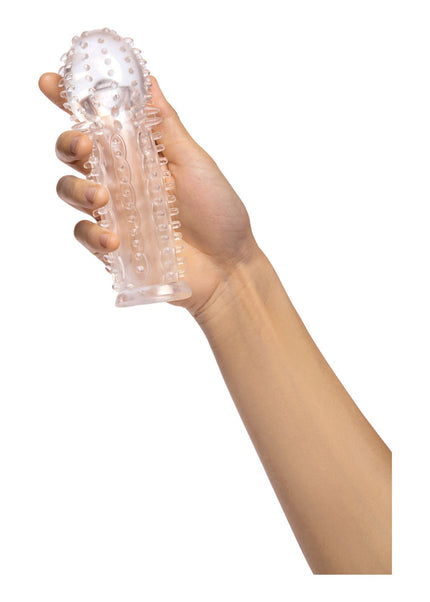 Size Up 1.5 Inch See-Thru Stretch Penis Extender - Clear 3.8 cm (1.5'') Penis Extension Sleeve