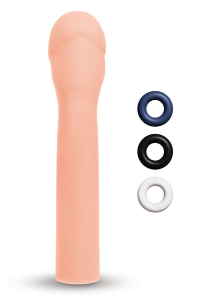 Size Up Realistic 3'' Penis Extender - Flesh 7.6 cm (3'') Penis Extension Sleeve