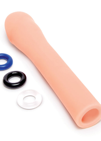 Size Up Realistic 3'' Penis Extender - Flesh 7.6 cm (3'') Penis Extension Sleeve
