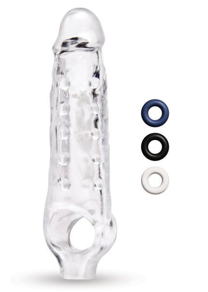 Size Up 1 Inch See-Thru Stretch Penis Extender - Clear 2.5 cm (1'') Penis Extension Sleeve
