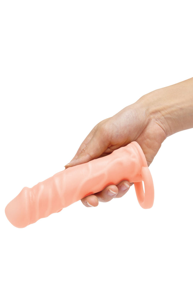 Size Up Realistic 1 Inch Penis Extender - Flesh - Flesh 2.5 cm (1'') Penis Extension Sleeve