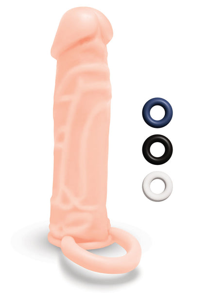 Size Up Realistic 1 Inch Penis Extender - Flesh - Flesh 2.5 cm (1'') Penis Extension Sleeve