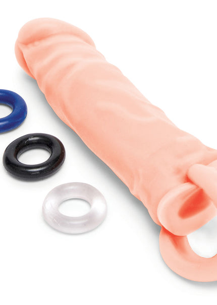 Size Up Realistic 1 Inch Penis Extender - Flesh - Flesh 2.5 cm (1'') Penis Extension Sleeve