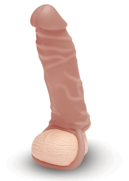 Size Up Realistic 1 Inch Penis Extender - Tan - Tan 2.5 cm (1'') Penis Extension Sleeve