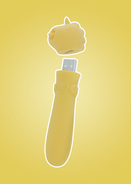 Unihorn - USB Bullet - Bean Blossom - Yellow USB Rechargeable Vibrating Bullet