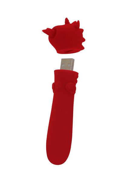 Unihorn - USB Bullet - Blaze Diablo - Red USB Rechargeable Vibrating Bullet