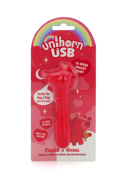 Unihorn - USB Bullet - Cupid's Beau - Red USB Rechargeable Vibrating Bullet