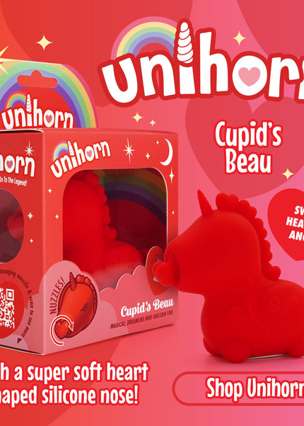 Unihorn - Cupid's Beau - Red USB Rechargeable Heart Nosed Stimulator