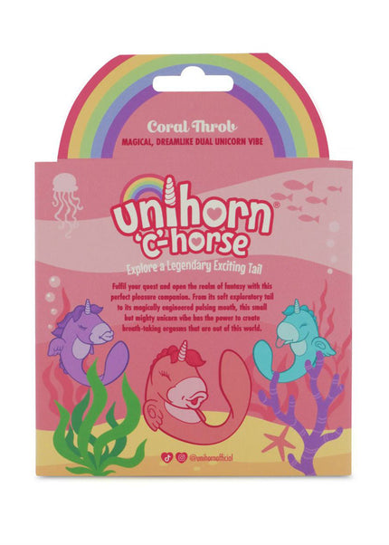 Unihorn - C Horse - Coral Throb - Coral USB Rechargeable Dual Unicorn Vibrator