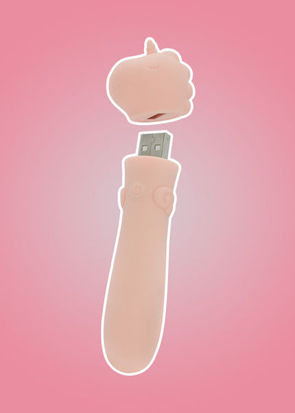 Unihorn - USB Bullet - Heart Throb - Coral USB Rechargeable Vibrating Bullet