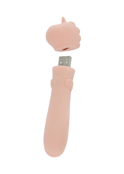 Unihorn - USB Bullet - Heart Throb - Coral USB Rechargeable Vibrating Bullet