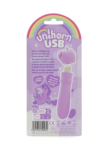 Unihorn - USB Bullet - Karma Lilac - Lilac USB Rechargeable Vibrating Bullet