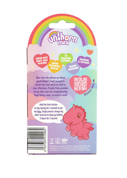 Unihorn Mini - Peachy Pony - Peach USB Rechargeable Stimulator