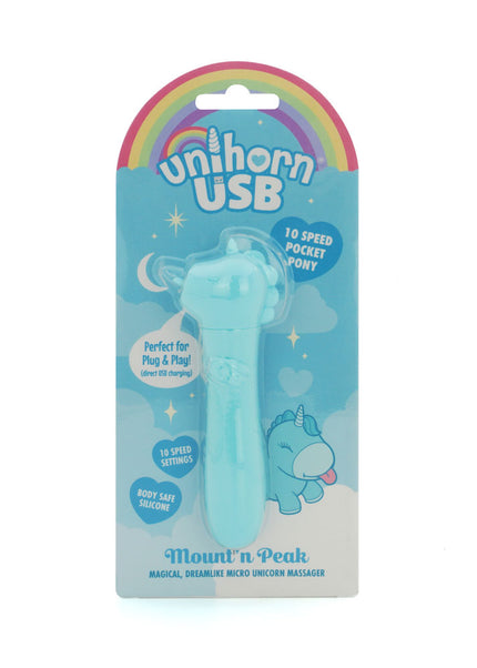 Unihorn - USB Bullet - Mount'n Peak - Teal USB Rechargeable Vibrating Bullet