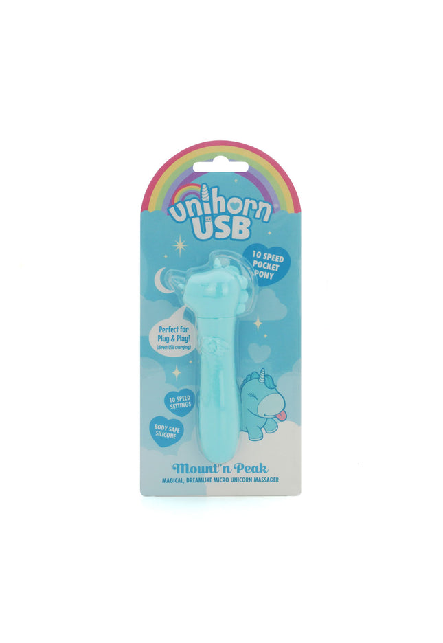 Unihorn - USB Bullet - Mount'n Peak - Teal USB Rechargeable Vibrating Bullet