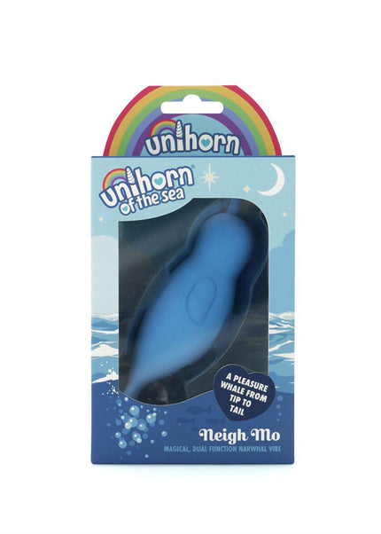 Unihorn of the Sea - Neigh Mo - The Narwhal - Blue USB Rechargeable Dual Motor Stimulator