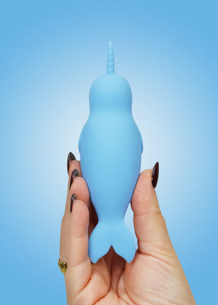 Unihorn of the Sea - Neigh Mo - The Narwhal - Blue USB Rechargeable Dual Motor Stimulator