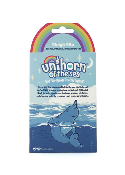 Unihorn of the Sea - Neigh Mo - The Narwhal - Blue USB Rechargeable Dual Motor Stimulator