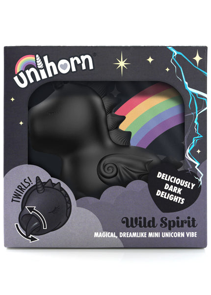 Unihorn - Wild Spirit - Black USB Rechargeable Flicking Stimulator
