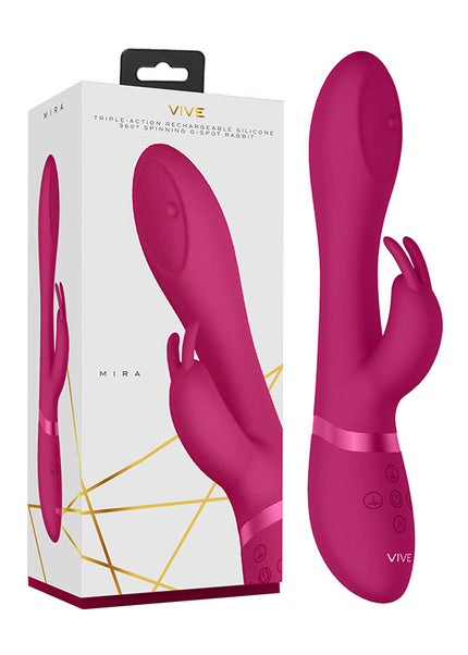 Vive Mira - Pink 21.5 cm USB Rechargeable Rabbit Vibrator