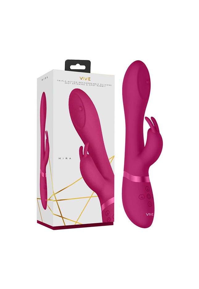 Vive Mira - Pink 21.5 cm USB Rechargeable Rabbit Vibrator