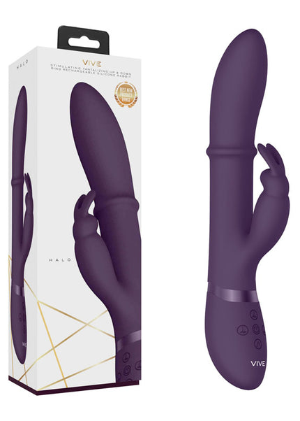 Vive Halo - Purple 24.5 cm USB Rechargeable Rabbit Vibrator