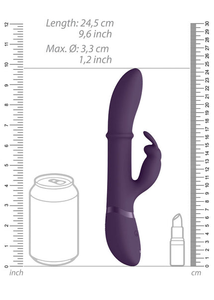 Vive Halo - Purple 24.5 cm USB Rechargeable Rabbit Vibrator
