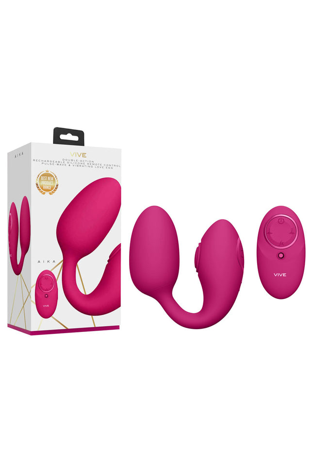 Vive AIKA - Pink USB Rechargeable Egg with Pulse Wave