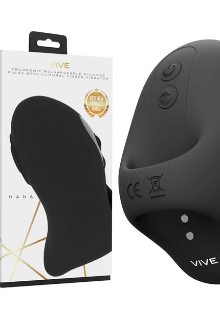 Vive HANA - Black USB Rechargeable Pulse Wave Finger Stimulator