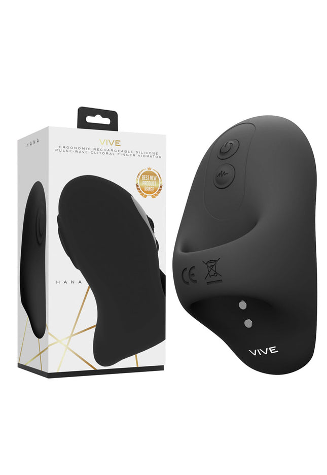 Vive HANA - Black USB Rechargeable Pulse Wave Finger Stimulator