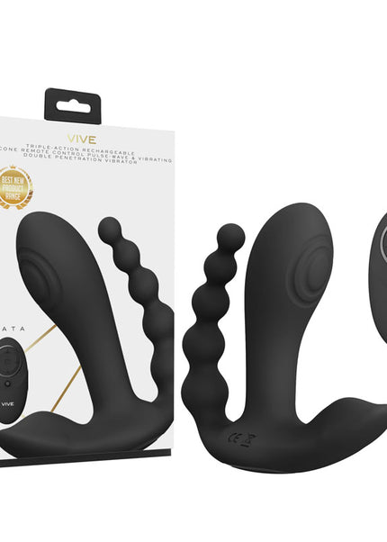 Vive KATA - Black USB Rechargeable Stimulator with Wireless Remote