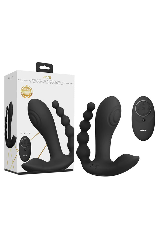 Vive KATA - Black USB Rechargeable Stimulator with Wireless Remote