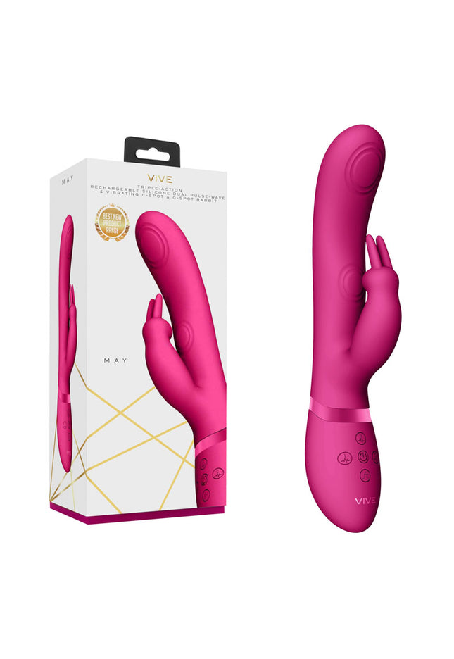 Vive May - Pink - Pink 22 cm USB Rechargeable Rabbit Vibrator