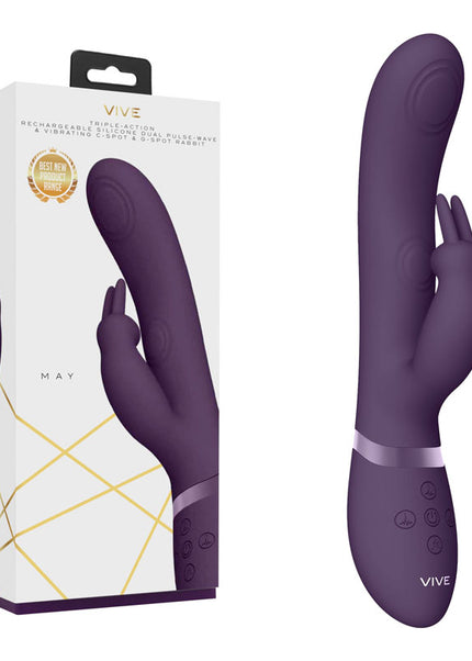 Vive May - Purple - Purple 22 cm USB Rechargeable Rabbit Vibrator