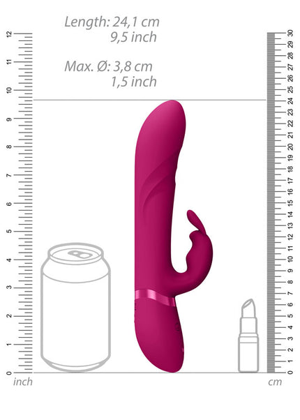VIVE Nari - Pink - Pink 24.1 cm USB Rechargeable Rabbit Vibrator