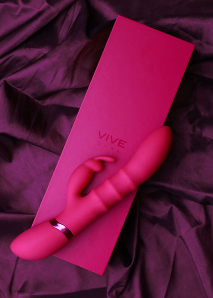 VIVE Sora - Pink - Pink 24.2 cm USB Rechargeable Rabbit Vibrator