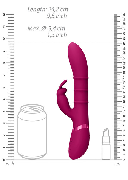 VIVE Sora - Pink - Pink 24.2 cm USB Rechargeable Rabbit Vibrator