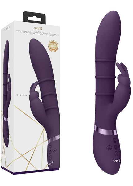 VIVE Sora - Purple - Purple 24.2 cm USB Rechargeable Rabbit Vibrator